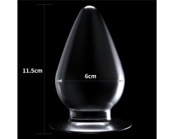 Прозрачная анальная пробка XL Clear Anal Plug, Ø 1 - 6 см-foto12