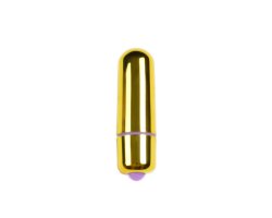 Мини-вибратор с 10 режимами золотой, 5,9 см, Ø 1,7 см
