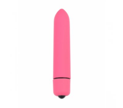 Мини-вибратор с 10 режимами розовый, 9 см, Ø 1,8 см