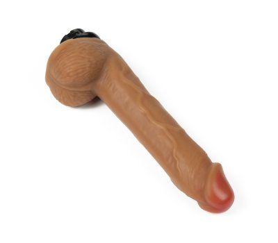 Реалистичная насадка с вибрацией для секс-машин, Ø 3,7 см, 19,3 см