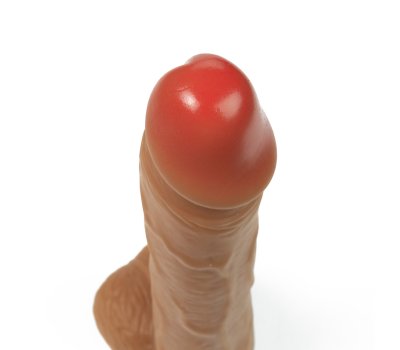 Реалистичная насадка с вибрацией для секс-машин, Ø 3,7 см, 19,3 см