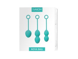 Комплект из 3-ех шариков со смещённым центром тяжести Svakom «Nova», бирюзовый-foto11