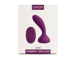 Анальный вибратор Svakom «Julie» с пультом дистанционного управления, фиолетовый, 10,2 см, Ø 2,8 см-foto4