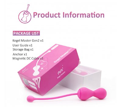 Тренажер Кегеля Magic Motion «Kegel Master» версия 2.0 с управлением через смартфон, розовый, Ø 3,5 см