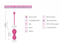Тренажер Кегеля Magic Motion «Kegel Master» версия 2.0 с управлением через смартфон, розовый, Ø 3,5 см-foto6