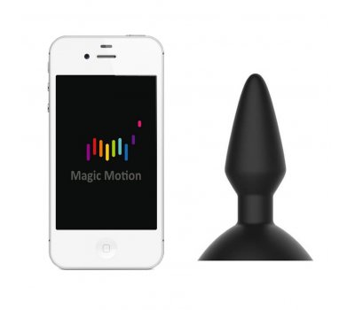 Анальная вибропробка Magic Motion «Equinox» с управлением через смартфон, черная, Ø 3,5 см