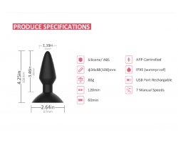 Анальная вибропробка Magic Motion «Equinox» с управлением через смартфон, черная, Ø 3,5 см-foto7