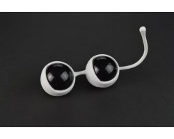 Вагинальные шарики бело-черные, 16 см, Ø 4 см