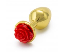 Золотая пробка с красной розой S, Ø 2,7 см