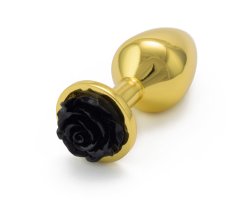 Золотая пробка с черной розой S, Ø 2,7 см