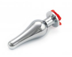 Серебристая пробка с красной розой S, Ø 3,2 см, 10,2 см-foto2