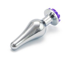 Серебристая пробка с фиолетовой розой S, Ø 3,2 см, 10,2 см-foto2