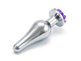 Серебристая пробка с фиолетовой розой S, Ø 3,2 см, 10,2 см-foto2