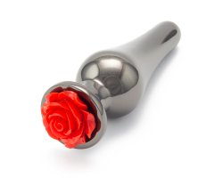 Черная пробка с красной розой S, Ø 3,2 см, 10,2 см Черная пробка с красной розой S, Ø 3,2 см, 10,2 см