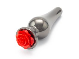 Черная пробка с красной розой S, Ø 3,2 см, 10,2 см