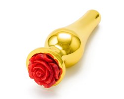 Золотая пробка с красной розой S, Ø 3,2 см, 10,2 см Золотая пробка с красной розой S, Ø 3,2 см, 10,2 см