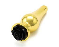 Золотая пробка с черной розой S, Ø 3,2 см, 10,2 см Золотая пробка с черной розой S, Ø 3,2 см, 10,2 см