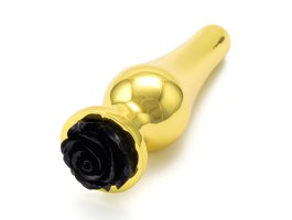 Золотая пробка с черной розой M, Ø 3,5 см, 12 см Золотая пробка с черной розой M, Ø 3,5 см, 12 см
