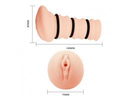 Мастурбатор вагина с утягивающими кольцами Crazy Bull «Rossi Flesh 3D»-foto6