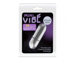 Вибропуля Mini Vibe серебристая с 10 функциями вибрации-foto4