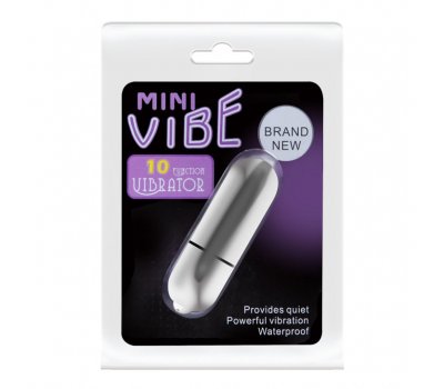 Вибропуля Mini Vibe серебристая с 10 функциями вибрации Вибропуля Mini Vibe серебристая с 10 функциями вибрации