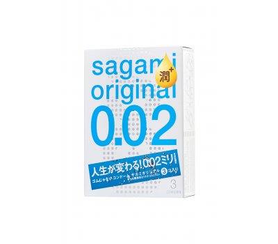 Полиуретановые презервативы Sagami Original 0,02 Extra Lub № 3