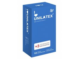 Презервативы Unilatex Natural Plain 12+3 шт., классические Презервативы Unilatex Natural Plain 12+3 шт., классические