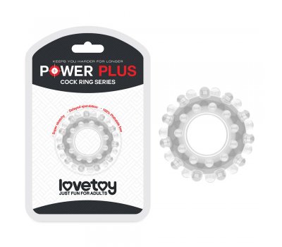 Прозрачное эрекционное кольцо POWER PLUS COCK RING Прозрачное эрекционное кольцо POWER PLUS COCK RING