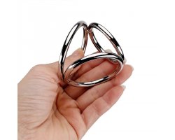 Тройное металлическое эрекционное кольцо-foto3