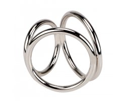 Тройное металлическое эрекционное кольцо-foto2
