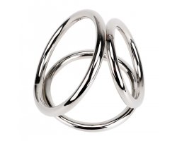 Тройное металлическое эрекционное кольцо