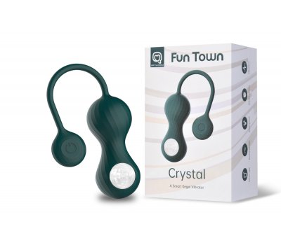 Вагинальные смарт-шарики с вибрацией Magic Motion «Fun Town Crystal» с управлением через смартфон, Ø 3,4 см