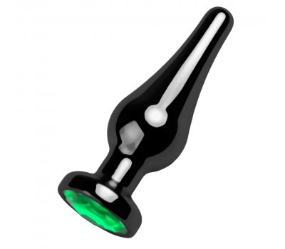 Черная пробка с изумрудным стразом L, Ø 4,2 см, 13 см Черная пробка с изумрудным стразом L, Ø 4,2 см, 13 см