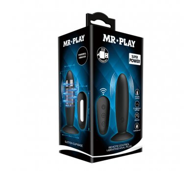 Анальная пробка «Mr.Play» с дистанционным пультом и 12 режимами вибрации Анальная пробка «Mr.Play» с дистанционным пультом и 12 режимами вибрации