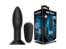 Анальная пробка «Mr.Play» с вибрацией и ротацией с беспроводным управлением