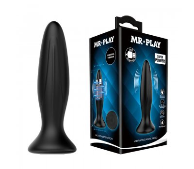 Анальная втулка «Mr.Play» с вибрацией, 12,8 см, Ø 3,1 см Анальная втулка «Mr.Play» с вибрацией, 12,8 см, Ø 3,1 см
