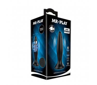Анальная втулка «Mr.Play» с вибрацией, 12,8 см, Ø 3,1 см Анальная втулка «Mr.Play» с вибрацией, 12,8 см, Ø 3,1 см