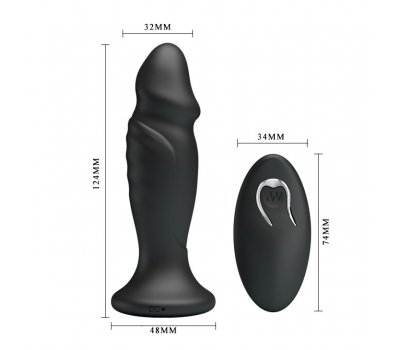 Рельефный анальный стимулятор «Mr.Play» с вибрацией и дистанционным управлением Рельефный анальный стимулятор «Mr.Play» с вибрацией и дистанционным управлением