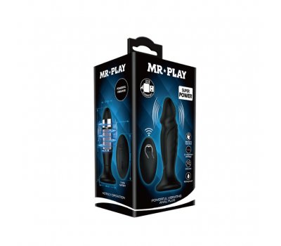 Рельефный анальный стимулятор «Mr.Play» с вибрацией и дистанционным управлением Рельефный анальный стимулятор «Mr.Play» с вибрацией и дистанционным управлением