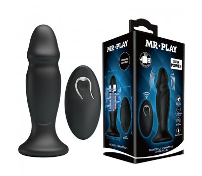 Рельефный анальный стимулятор «Mr.Play» с вибрацией и дистанционным управлением Рельефный анальный стимулятор «Mr.Play» с вибрацией и дистанционным управлением
