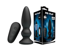 Рельефная анальная пробка «Mr.Play» с вибрацией и дистанционным управлением Рельефная анальная пробка «Mr.Play» с вибрацией и дистанционным управлением