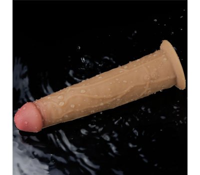 Двухслойный перезаряжаемый ротатор на присоске Platinum Silicone, 22,8 см, Ø 4,9 см