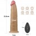 Двухслойный перезаряжаемый ротатор на присоске Platinum Silicone, 22,8 см, Ø 4,9 см