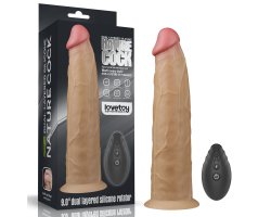 Двухслойный перезаряжаемый ротатор на присоске Platinum Silicone, 22,8 см, Ø 4,9 см