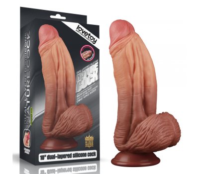 Фаллоимитатор Dual Layer Platinum Silicone Cock, 24,5 см, Ø 6-7 см