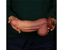 Фаллоимитатор Dual Layer Platinum Silicone Cock, 24,5 см, Ø 6-7 см-foto5