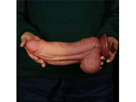 Фаллоимитатор Dual Layer Platinum Silicone Cock, 24,5 см, Ø 6-7 см-foto6