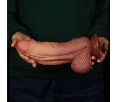 Фаллоимитатор Dual Layer Platinum Silicone Cock, 24,5 см, Ø 6-7 см