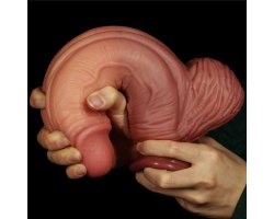 Фаллоимитатор Dual Layer Platinum Silicone Cock, 24,5 см, Ø 6-7 см-foto10