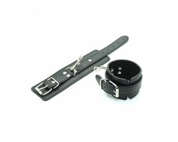 Классические черные БДСМ поножи-foto2